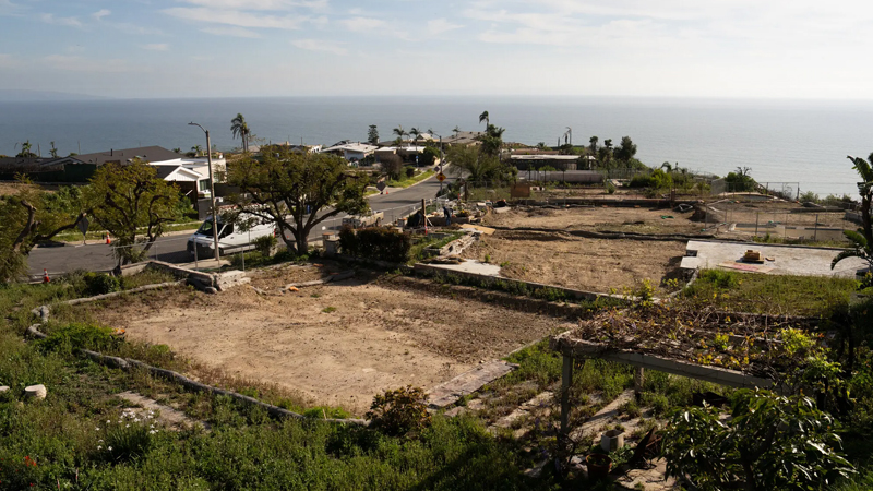 fire-ravaged California land